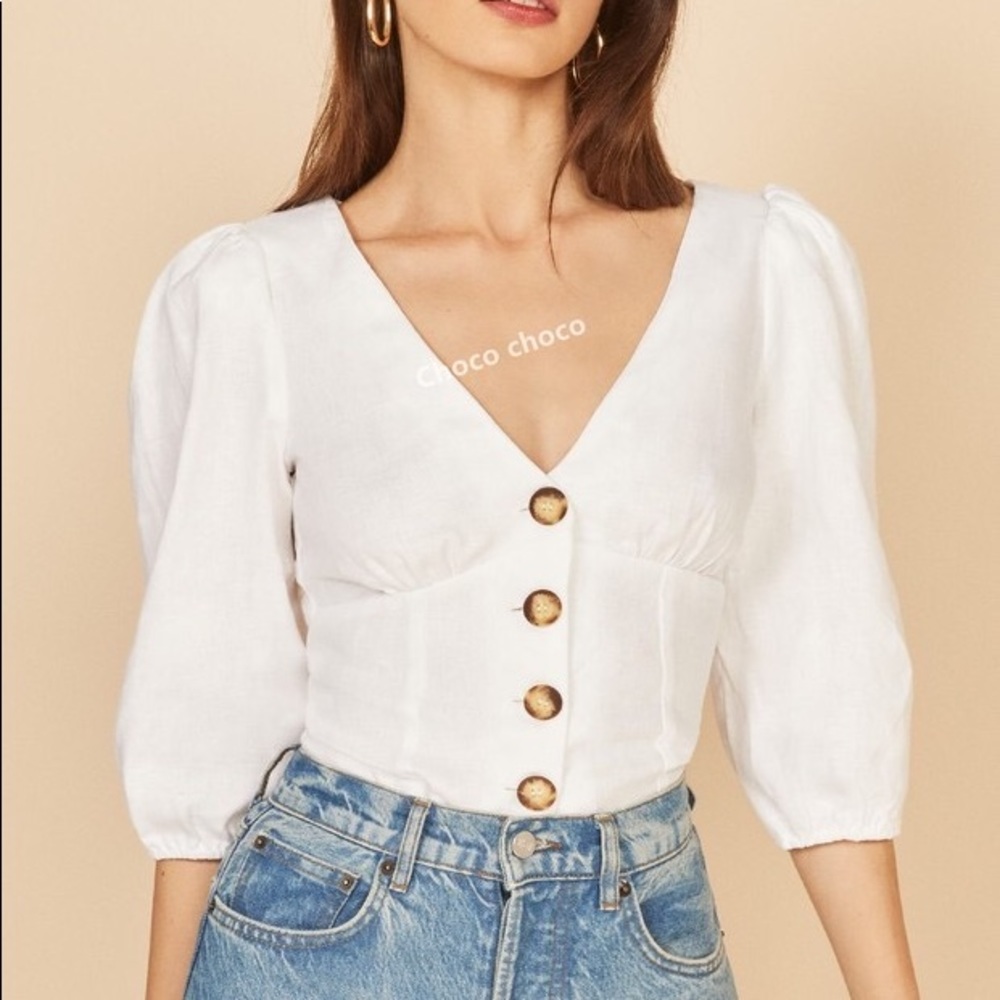 Reformation linen top